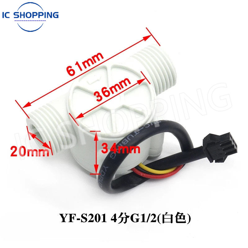10 adet YF-S201 G1/2 Hall Etki - Hydration Sensor Skin incelemesi ve fiyatı
